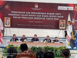 KPU Resmi Mengumumkan No Urut Calon Bupati dan Wakil Bupati Kabupaten Kaur