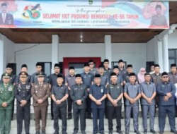 Pemkab BS Gelar Upacara Peringatan HUT Ke-56 Provinsi Bengkulu