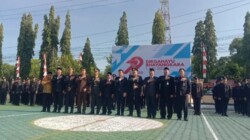 Ketua DPRD Kabupaten Bengkulu Utara, Menghadiri Upacara Peringatan HUT Bhayangkara ke-79 di Mapolres Bengkulu Utara