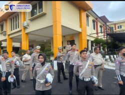 Dirlantas Polda Bengkulu Pimpin Langsung Pengecekan Sikap Tampang dan Kerapian Anggota Personel Ditlantas Polda Bengkulu