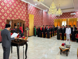 Bupati Arie Septia Adinata,SE.M.Ap Lantik Pejabat Eselon III Dan IV di Lingkungan Pemkab Bengkulu Utara