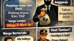 Dugaan Indikasi Mark-Up Anggaran Pengadaan Lampu Jalan Desa Padang Sepan Mencuat Ke Publik