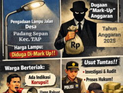 Dugaan Indikasi Mark-Up Anggaran Pengadaan Lampu Jalan Desa Padang Sepan Mencuat Ke Publik