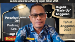 Camat TAP Angkat Bicara, Terkait Dugaan Indikasi Mark-Up Anggaran Pengadaan Lampu Jalan Desa Padang Sepan