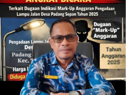 Camat TAP Angkat Bicara, Terkait Dugaan Indikasi Mark-Up Anggaran Pengadaan Lampu Jalan Desa Padang Sepan