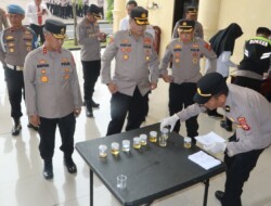 Usai Apel Bersama, Pamen Polda Bengkulu Jalani Tes Urine Mendadak Dipantau Kapolda