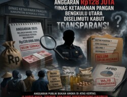 Anggaran Rp128 Juta Dinas Ketahanan Pangan Bengkulu Utara Diselimuti Kabut Transparansi